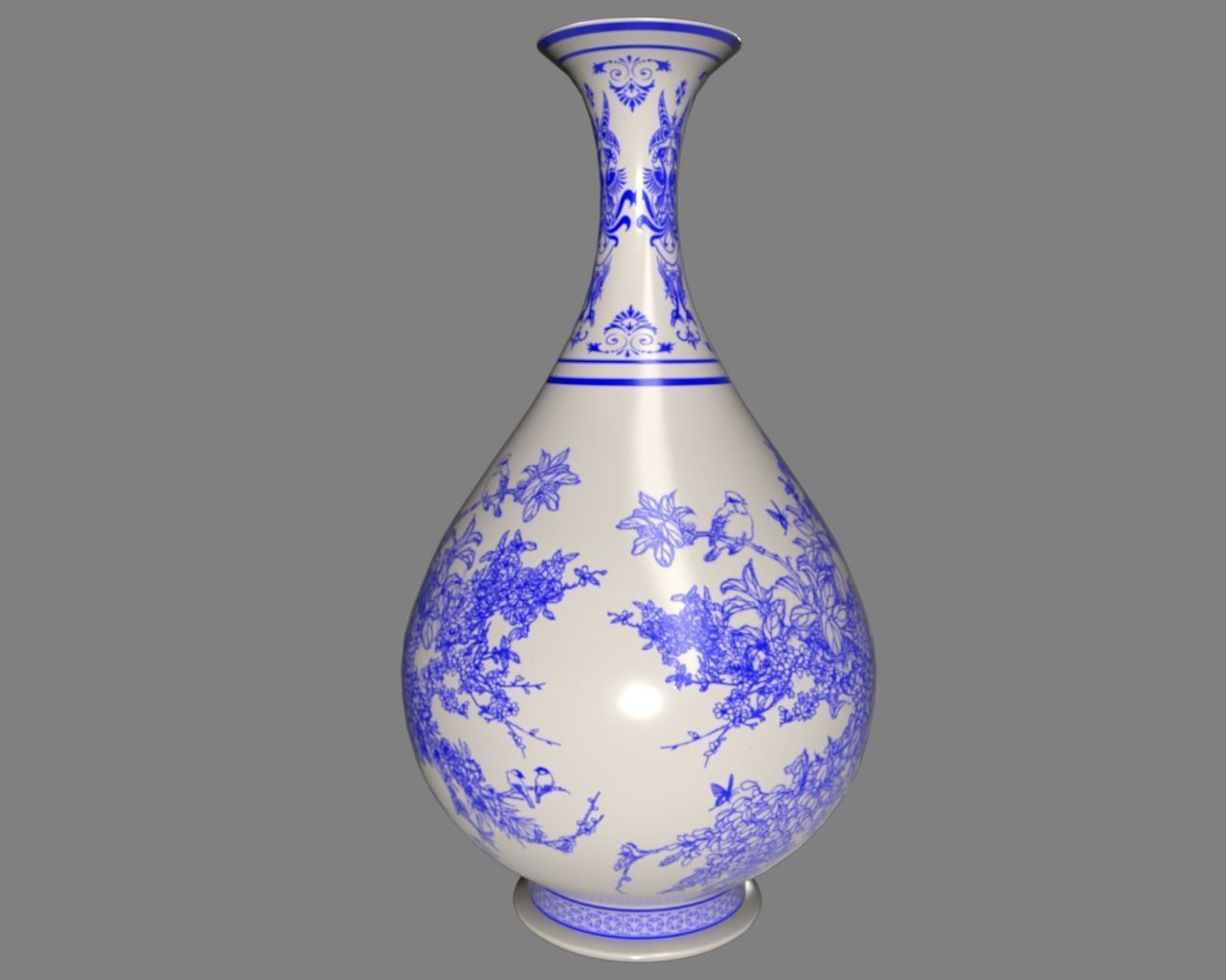 Flower Vase 3D model_3