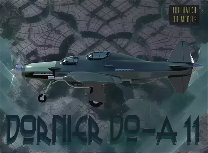Dornier DO A 11 Low-poly 3D model