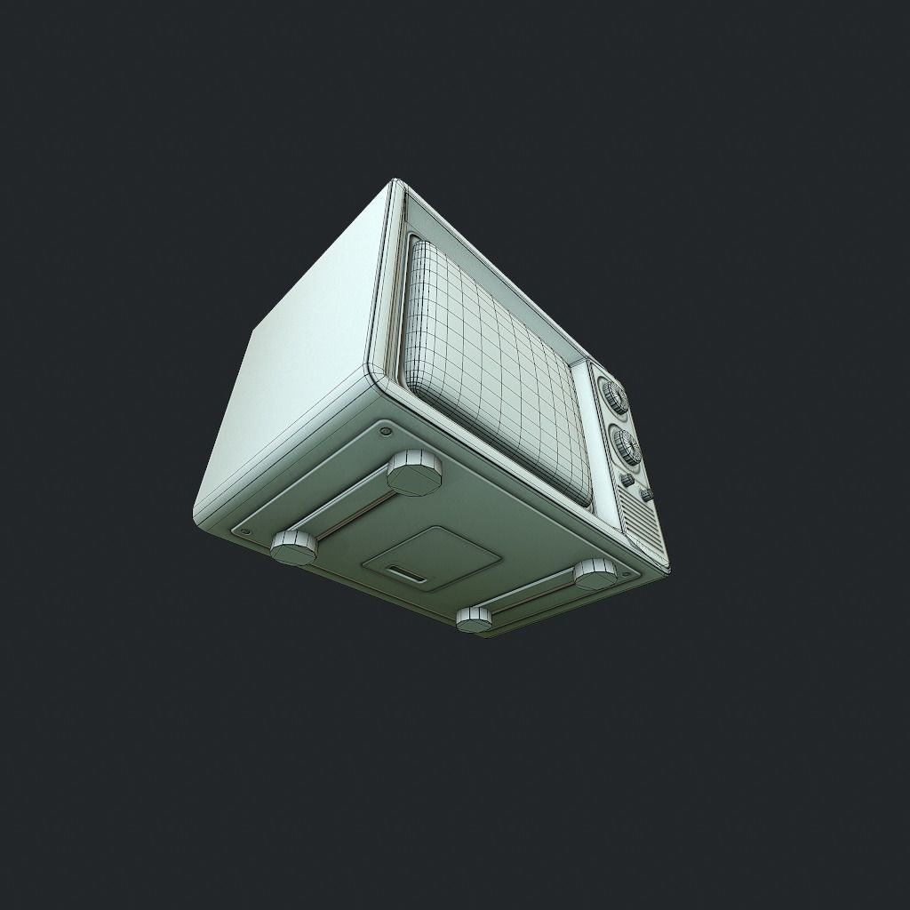 Old TV pbr Low-poly 3D model_19