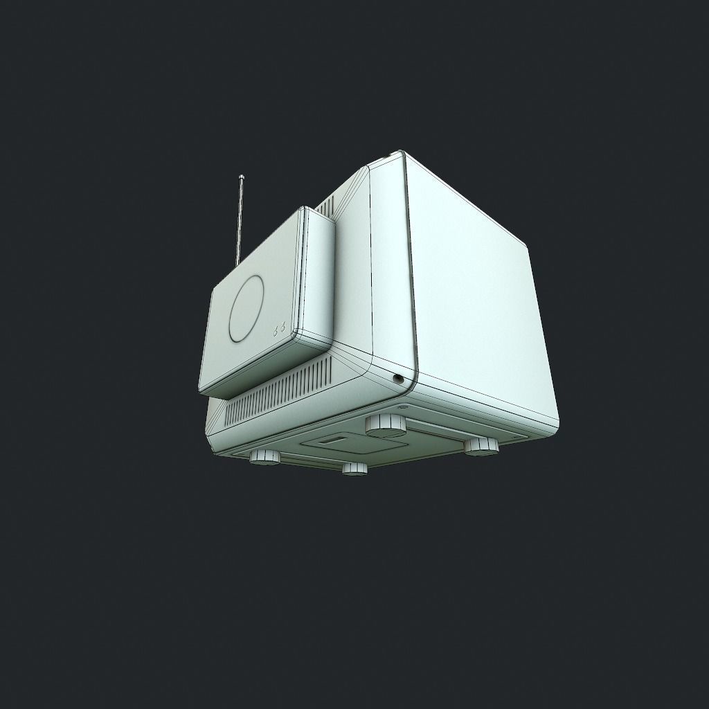 Old TV pbr Low-poly 3D model_18