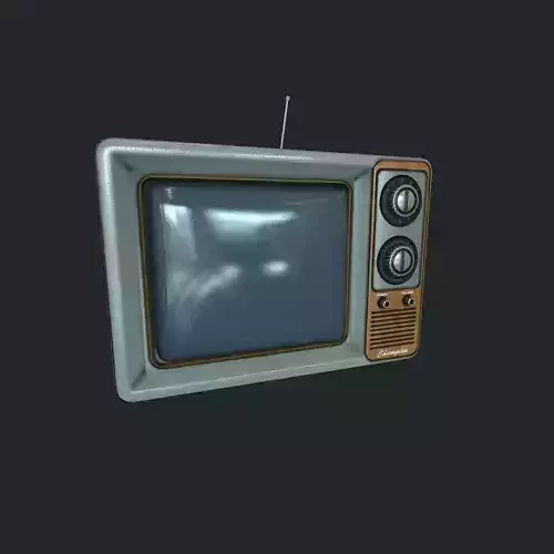 Old TV pbr Low-poly 3D model