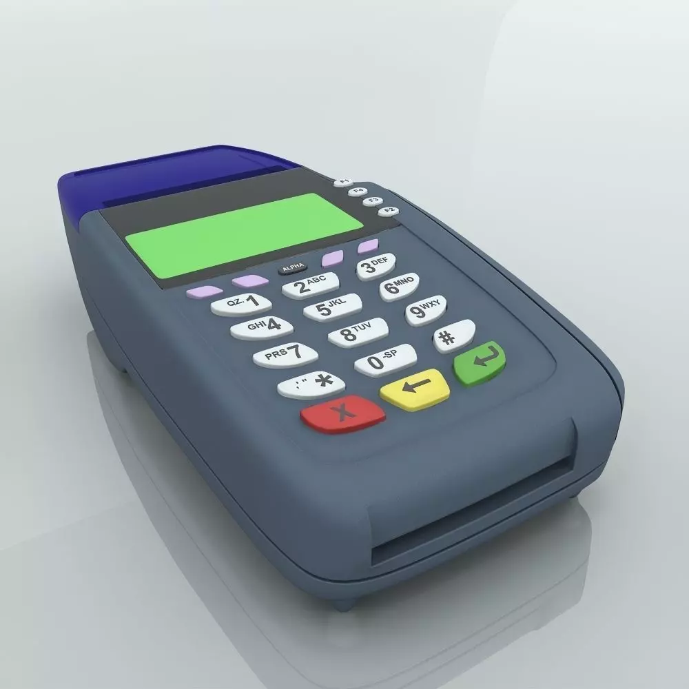 Credit Card Swipe Machine 3D model_0