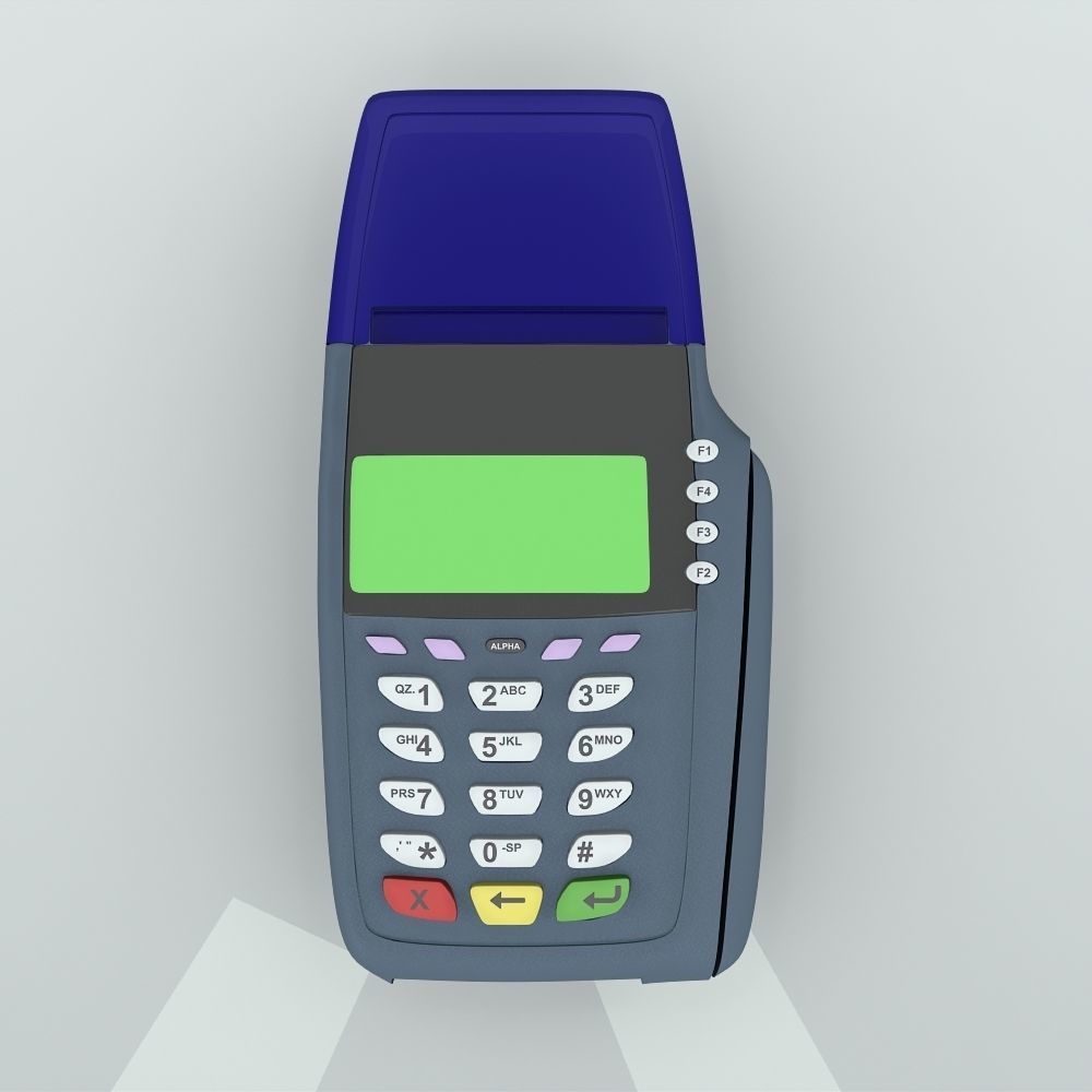 Credit Card Swipe Machine 3D model_12