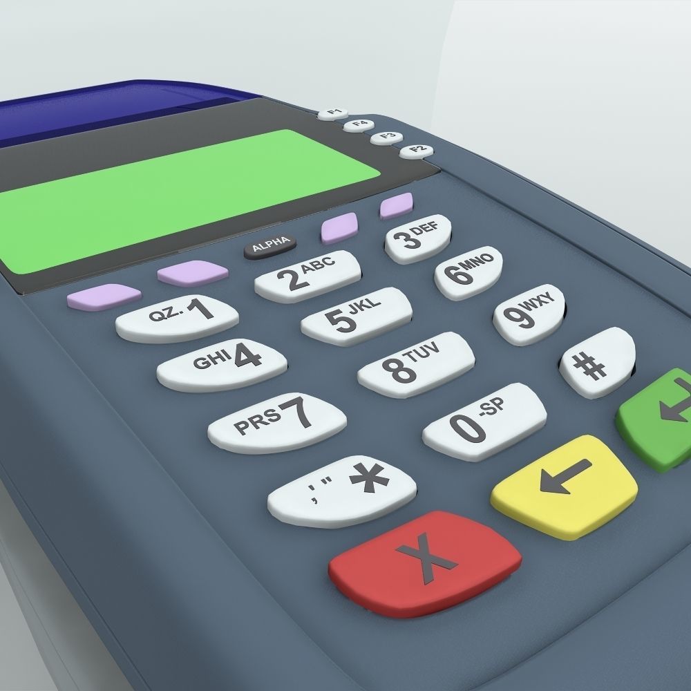 Credit Card Swipe Machine 3D model_13