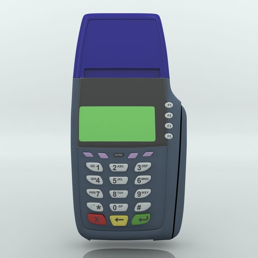 Credit Card Swipe Machine 3D model_2