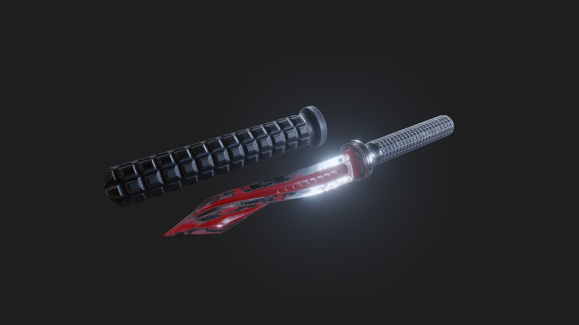 3D model Microtech Jagdkommando Tri-Edge Dagger VR / AR / low-poly ...