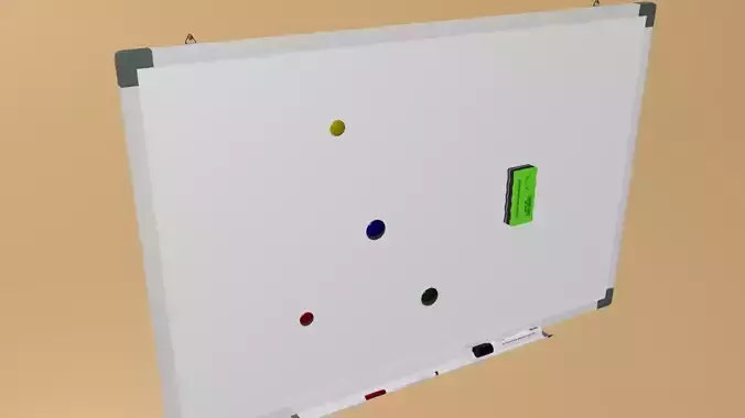 WhiteBoard Set 3D model WhiteBoard Set 3D model