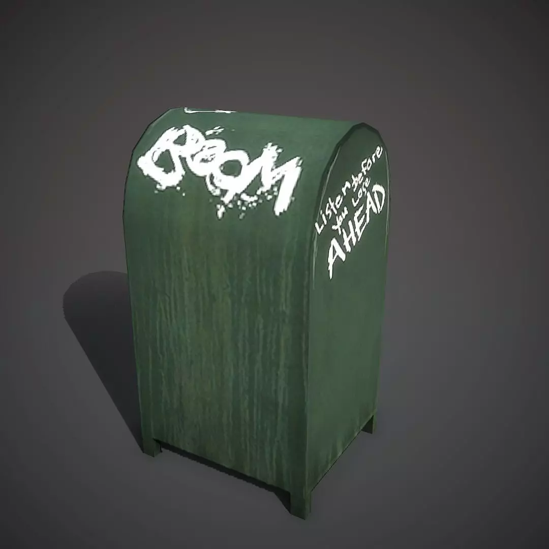 Mailbox Mobile Ready Low-poly 3D model_0