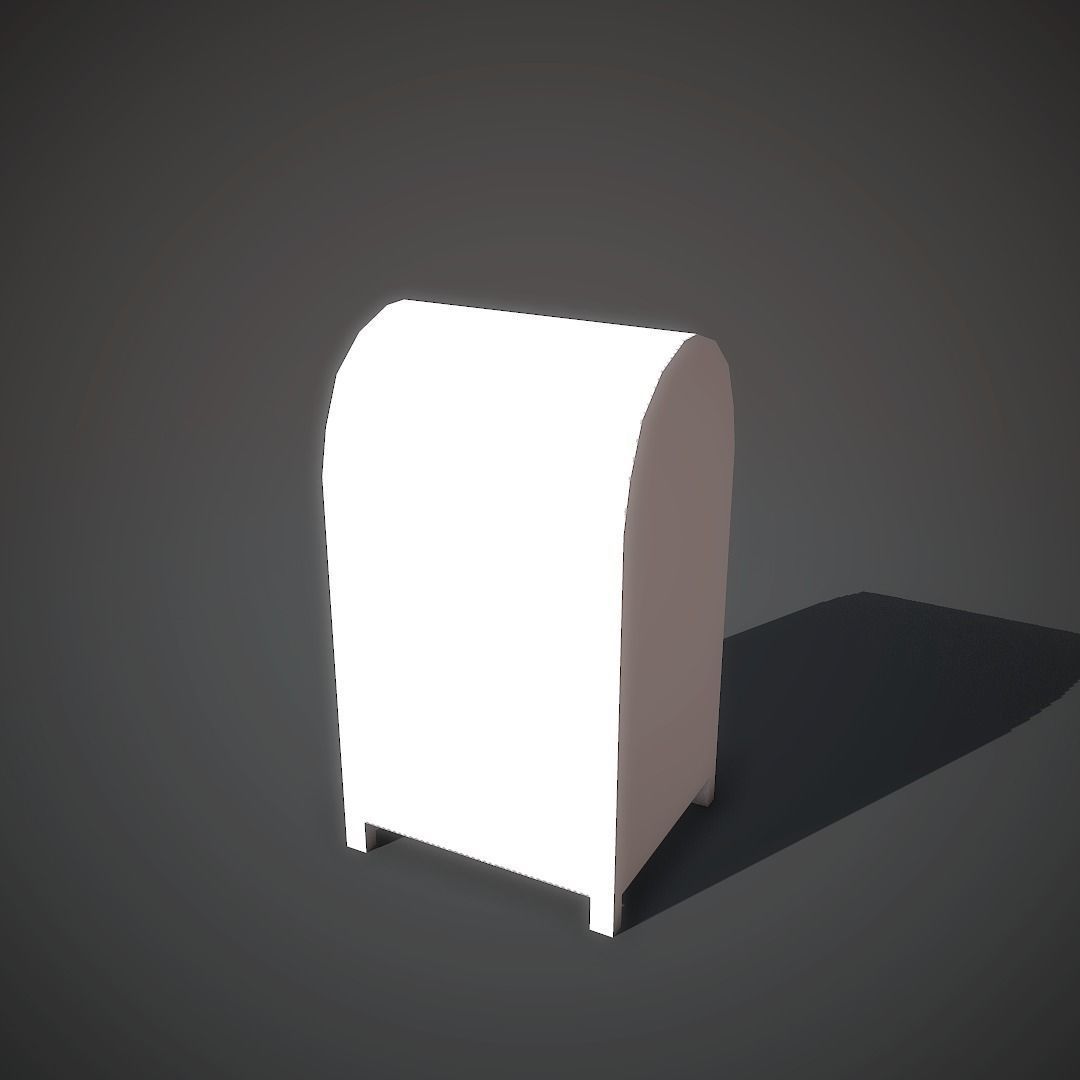 Mailbox Mobile Ready Low-poly 3D model_6
