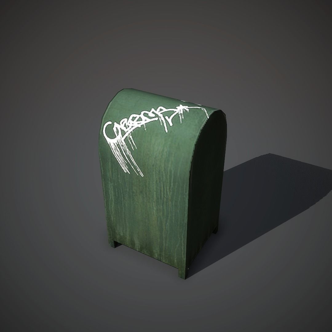Mailbox Mobile Ready Low-poly 3D model_3