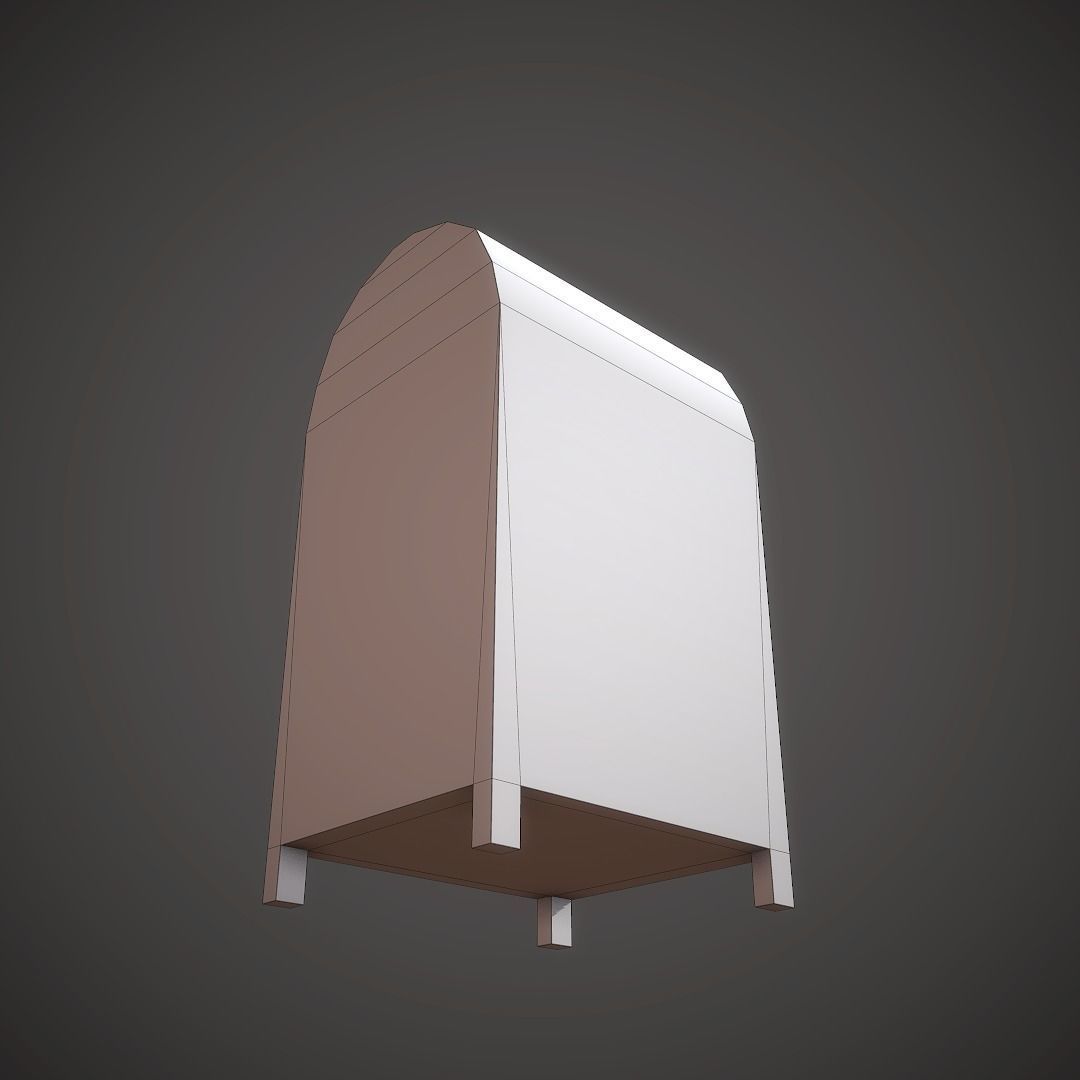 Mailbox Mobile Ready Low-poly 3D model_5