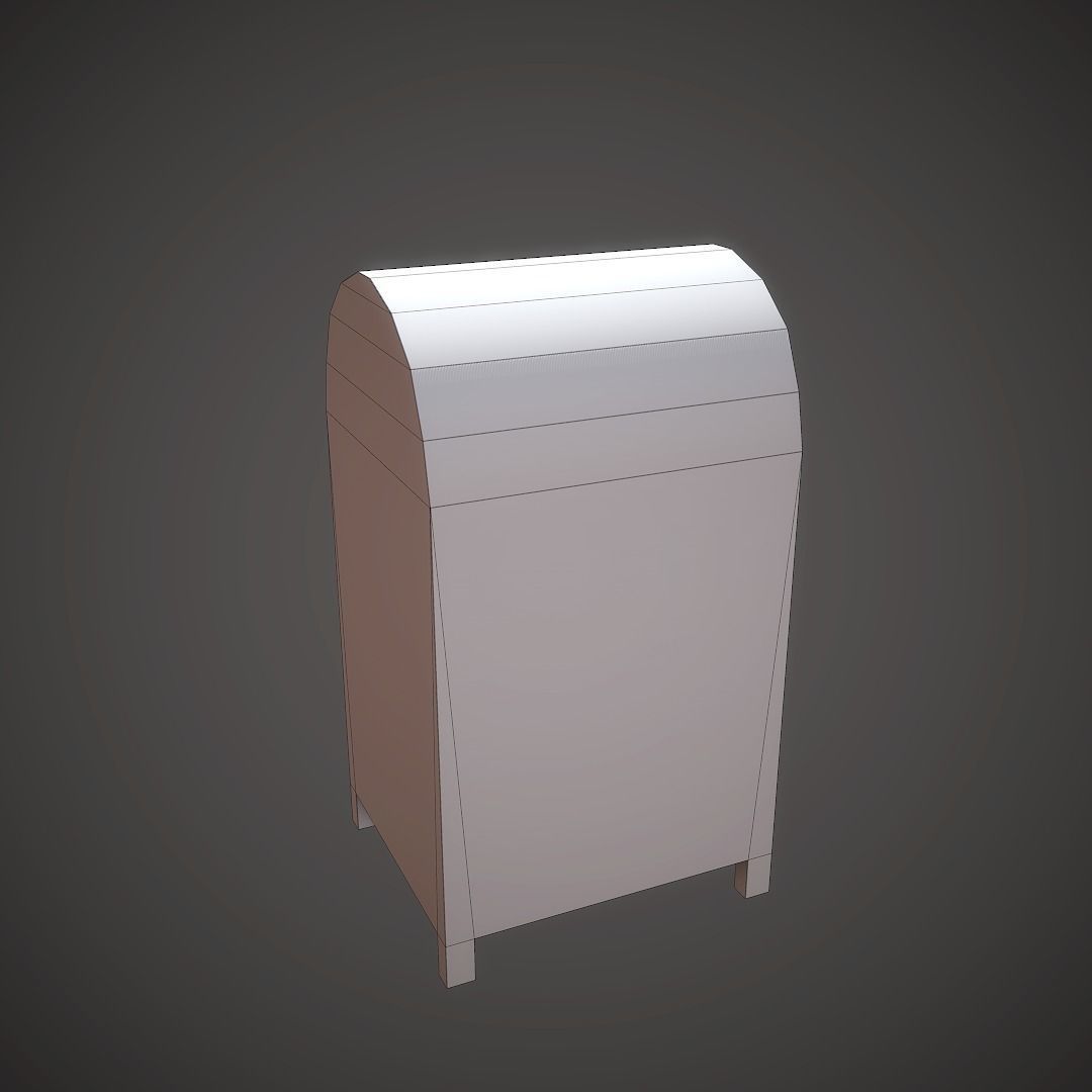 Mailbox Mobile Ready Low-poly 3D model_8
