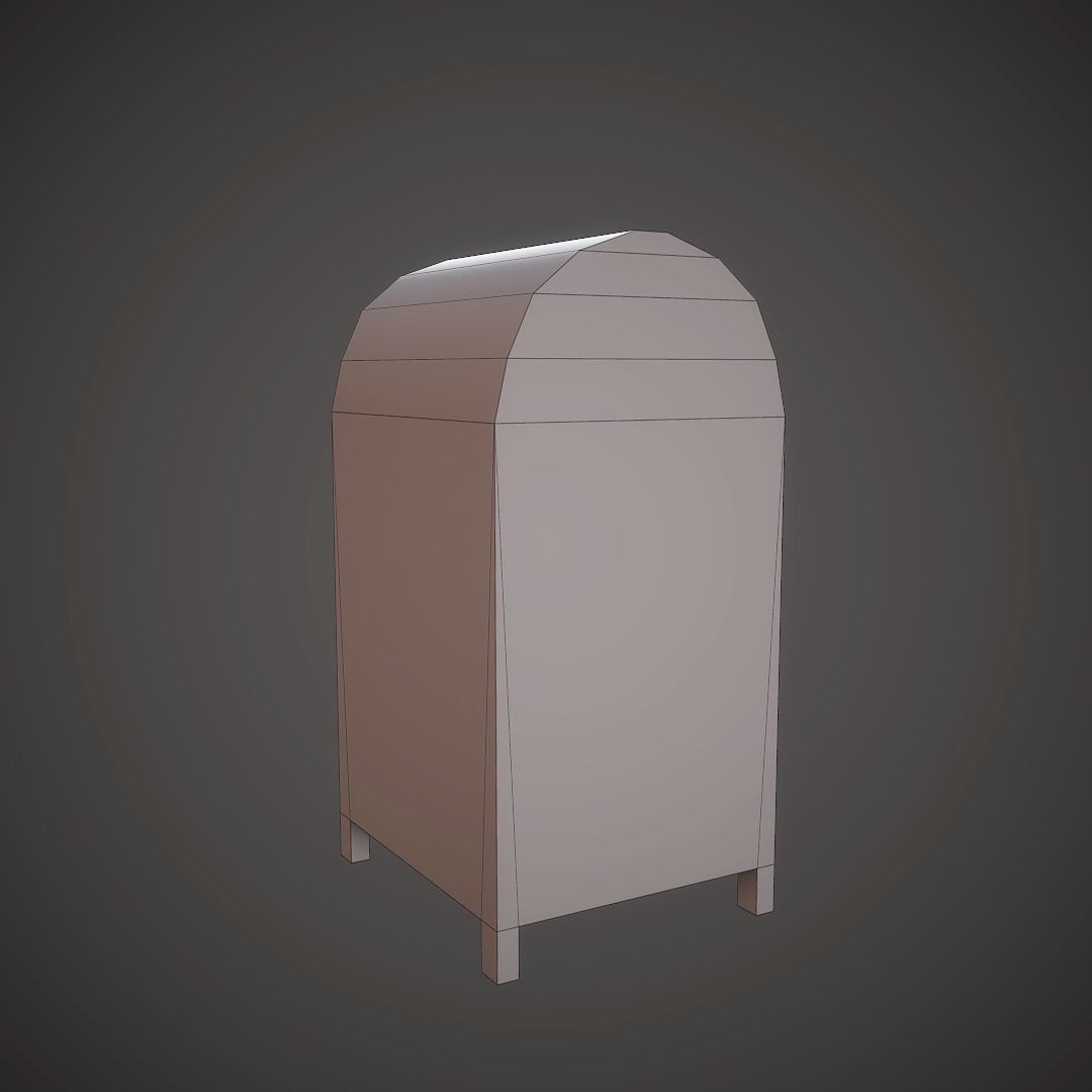 Mailbox Mobile Ready Low-poly 3D model_7