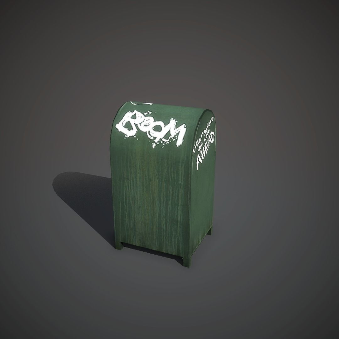 Mailbox Mobile Ready Low-poly 3D model_4