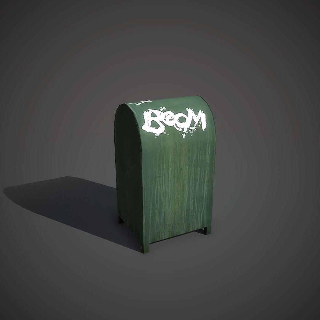 Mailbox Mobile Ready Low-poly 3D model_1