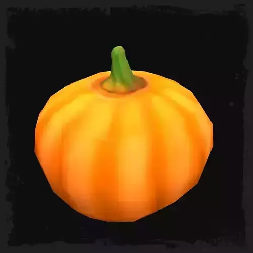Cartoon Pumpkin Low-poly 3D model