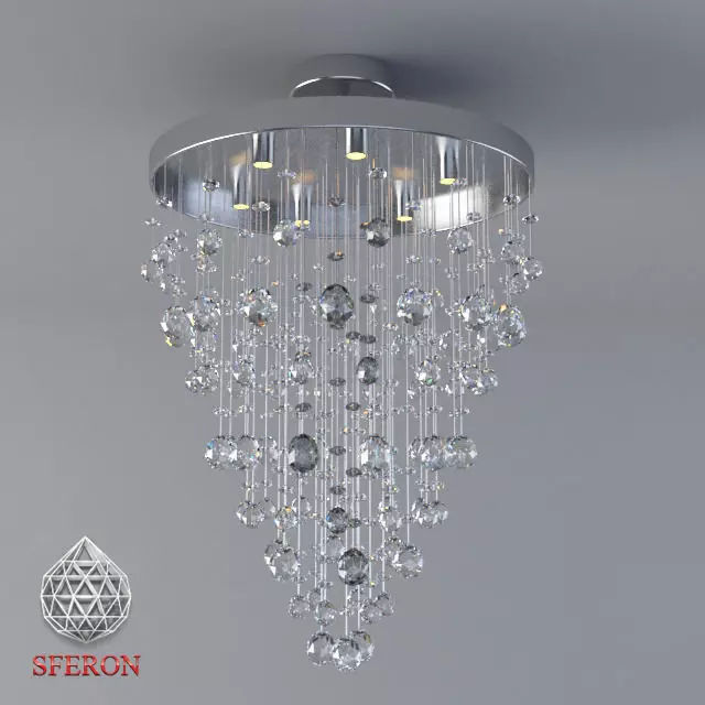 Crystal ceiling light Free 3D model