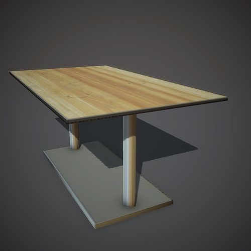 Cafe table  Low-poly 3D model