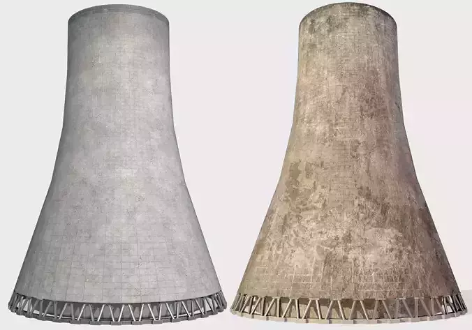 Cooling Tower  Low-poly 3D model