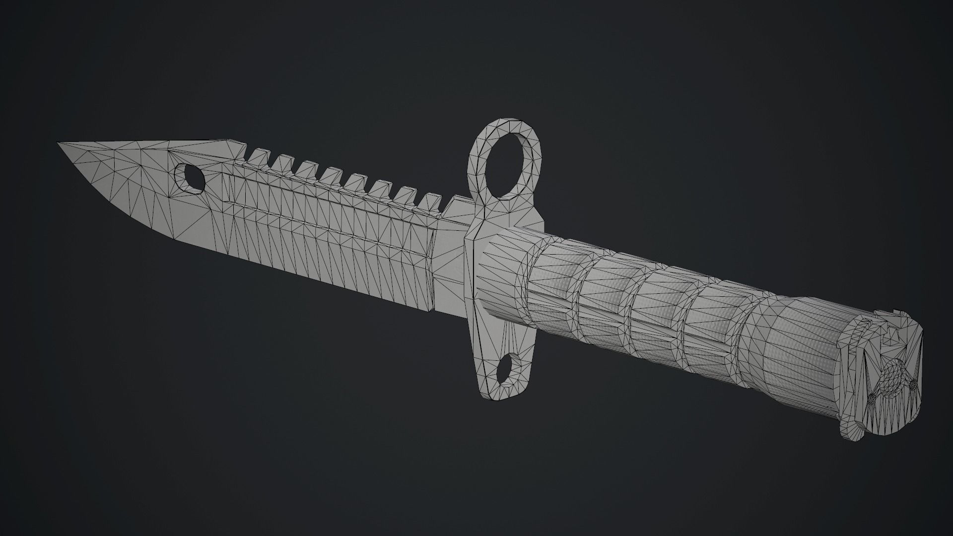 M9 Bayonet Knife PBR Game Ready Low-poly 3D model_23