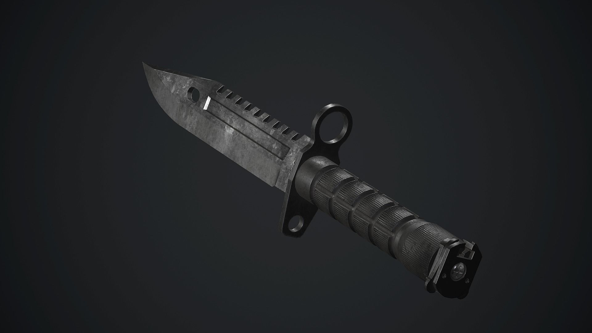 M9 Bayonet Knife PBR Game Ready Low-poly 3D model_20