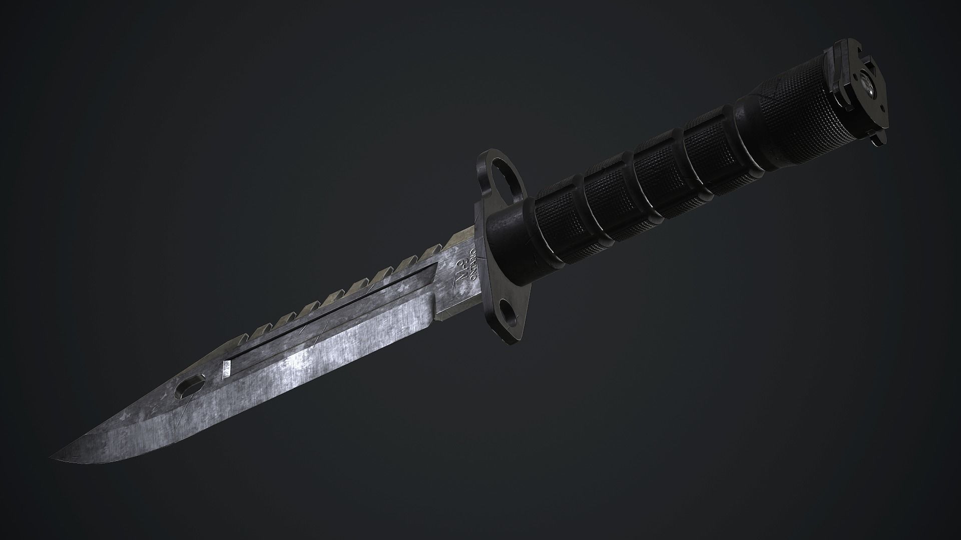 M9 Bayonet Knife PBR Game Ready Low-poly 3D model_5