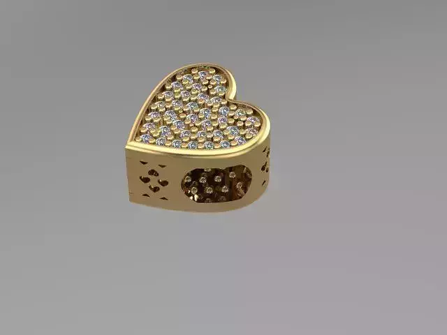 stoned heart charm ball