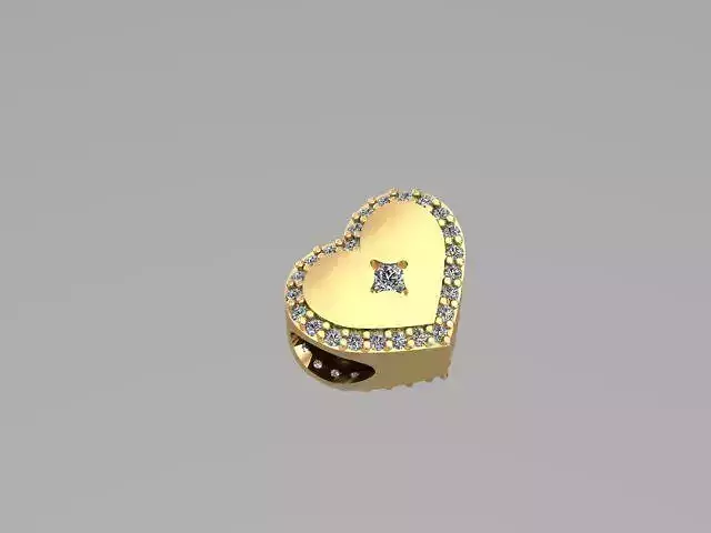 stoned heart charm ball