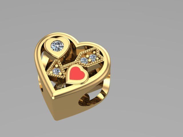 arrow hearted ball of charm 3D print model