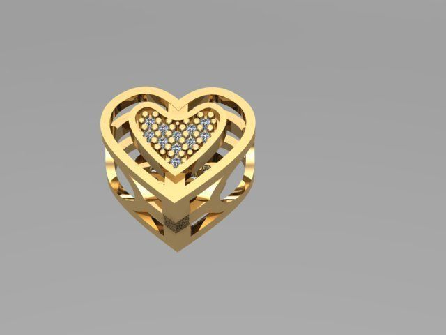 cut heart charm ball 3D print model