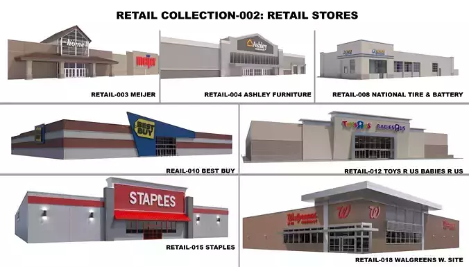 Retail Collection-002 Retail Stores 3D model