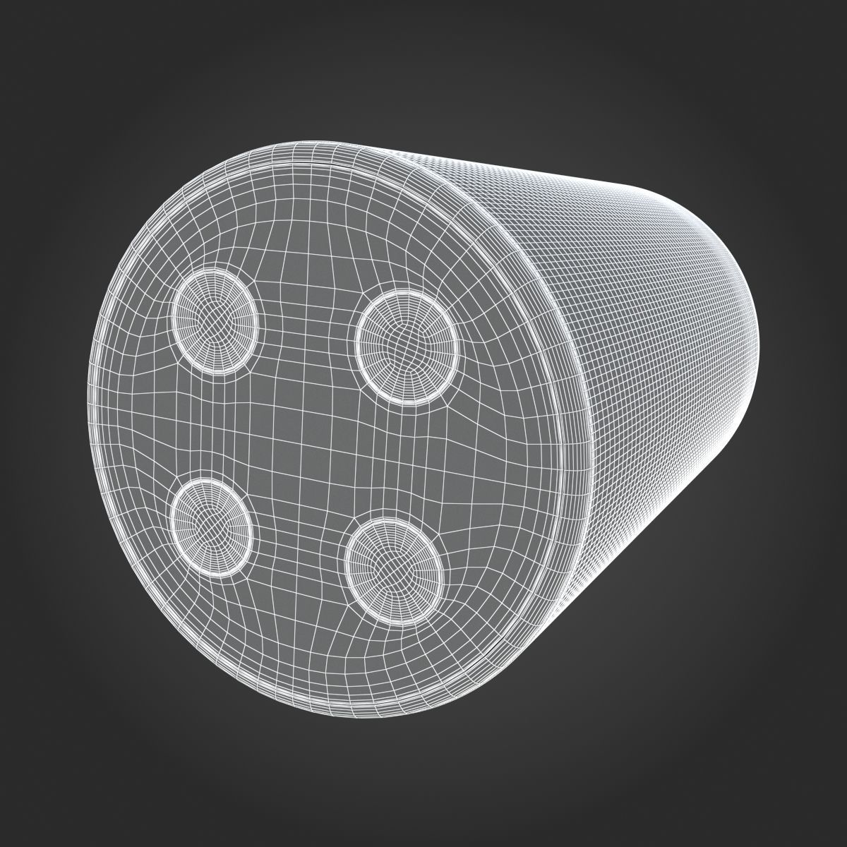 Amazon Echo 2018 Walnut Finish  3D model_21