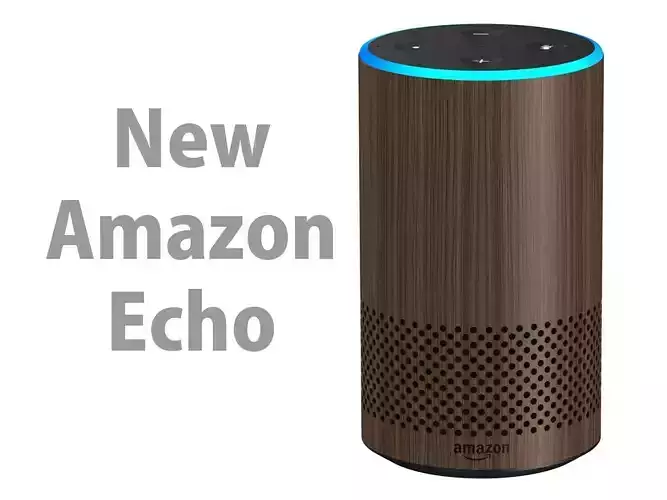 Amazon Echo 2018 Walnut Finish  3D model