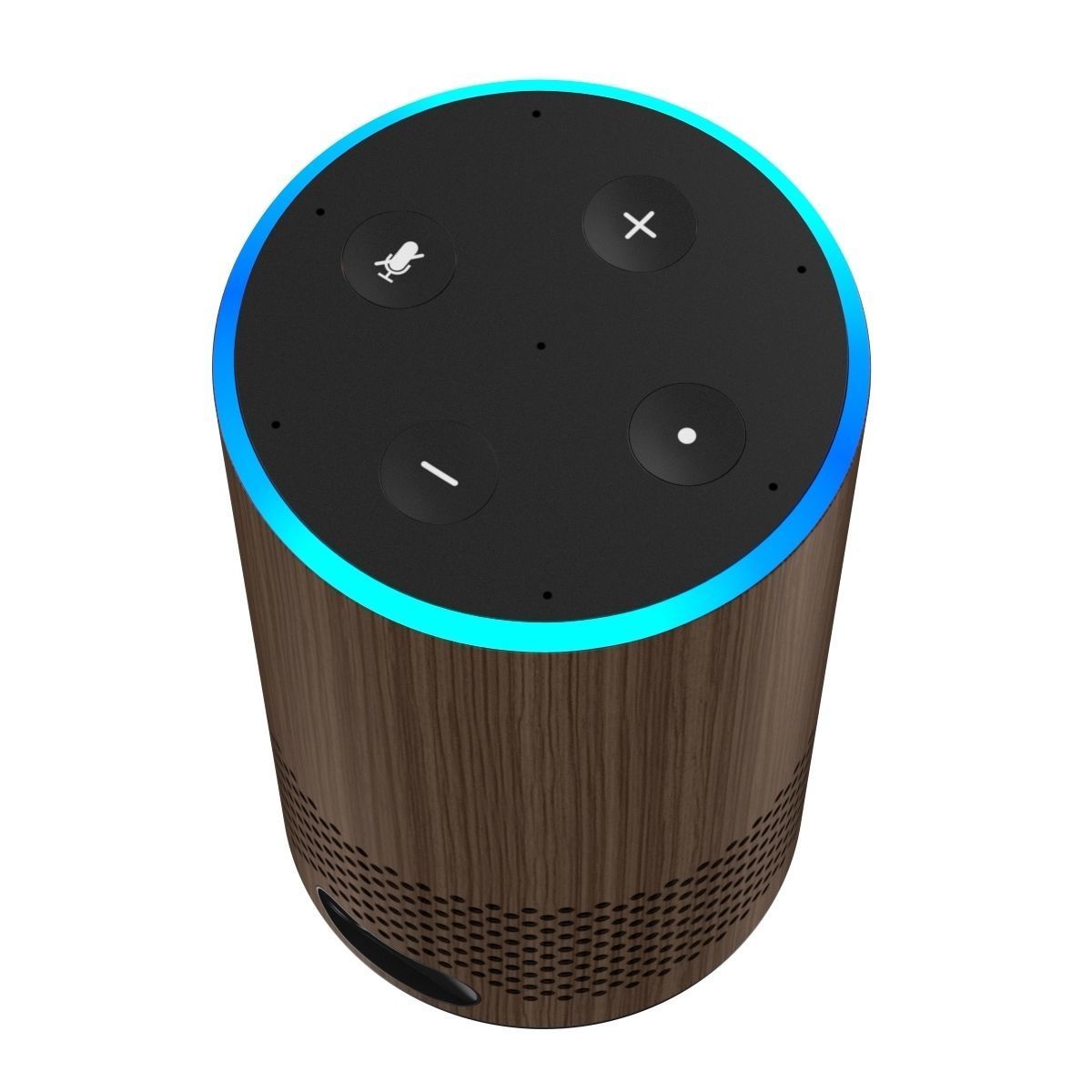 Amazon Echo 2018 Walnut Finish  3D model_1
