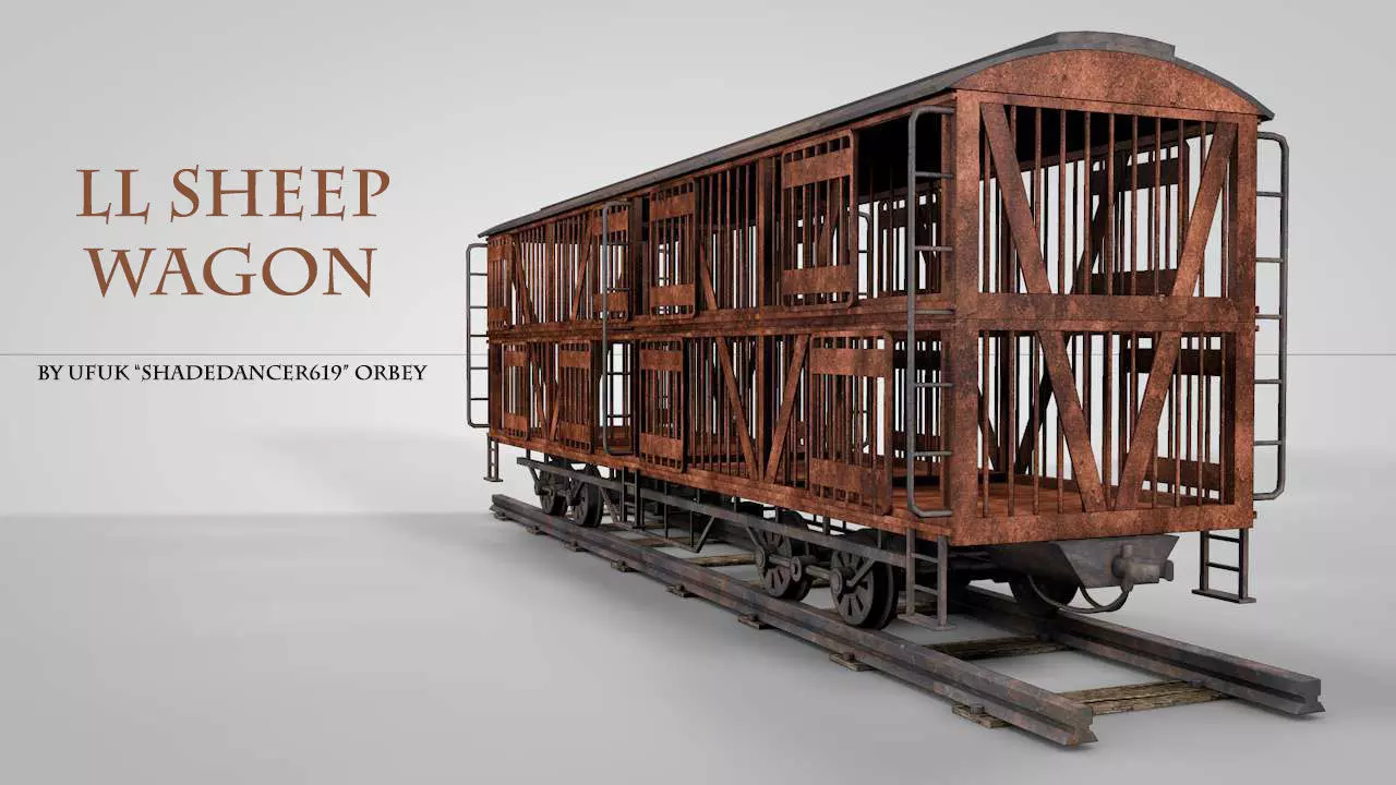 LL Sheep Wagon 3D model_0