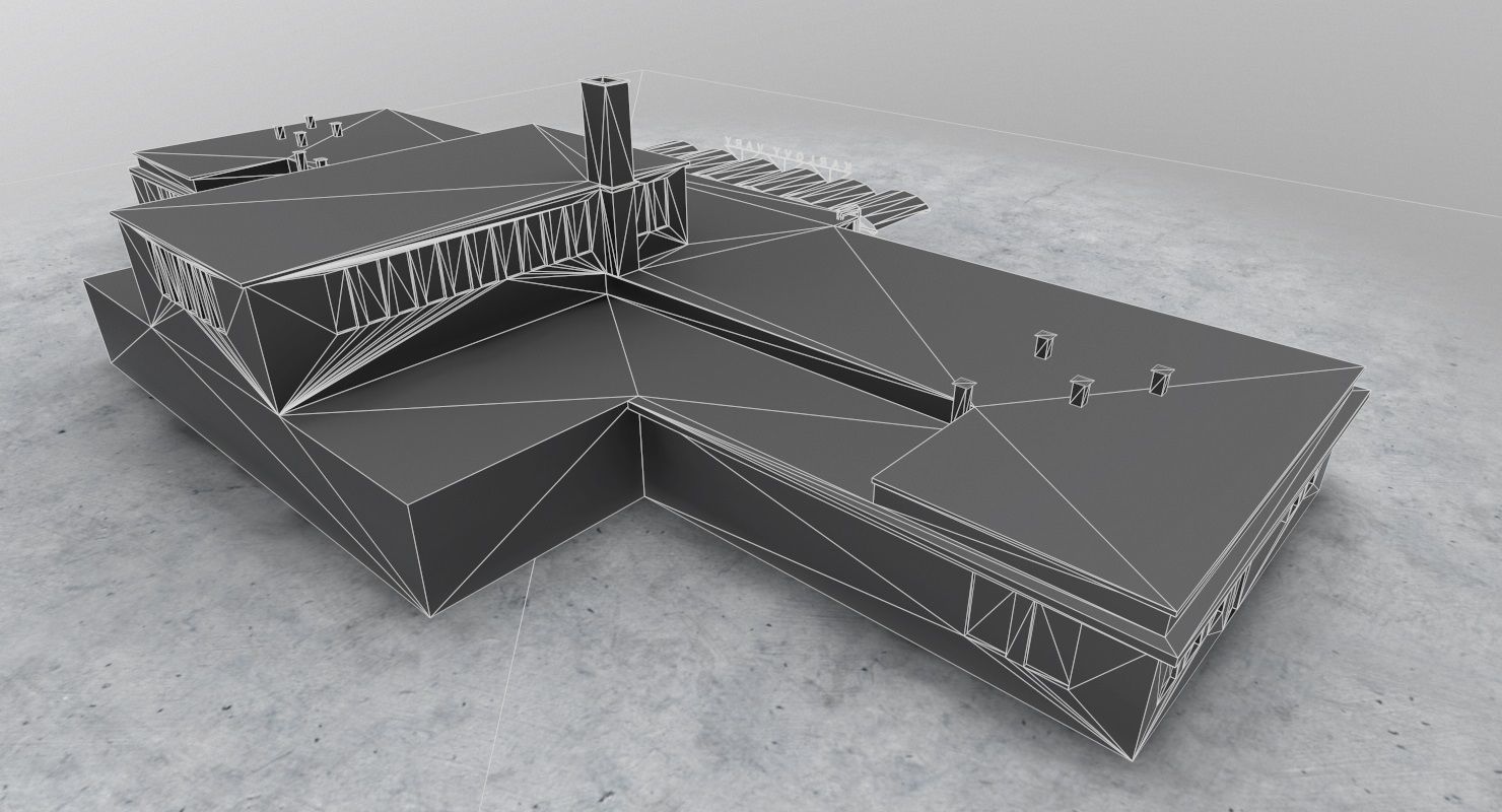 LKKV Old Terminal Low-poly 3D model_10