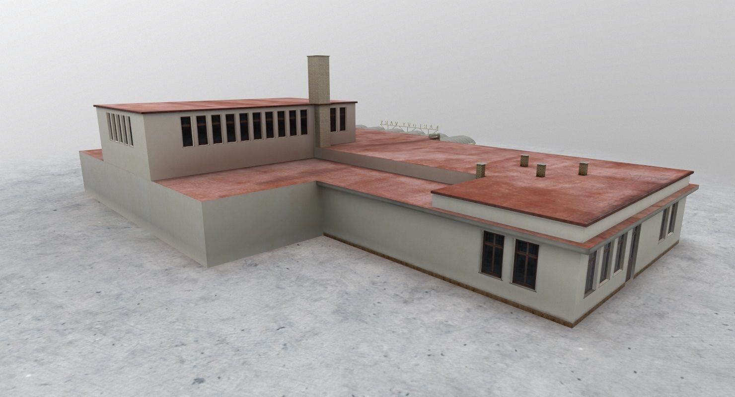 LKKV Old Terminal Low-poly 3D model_1