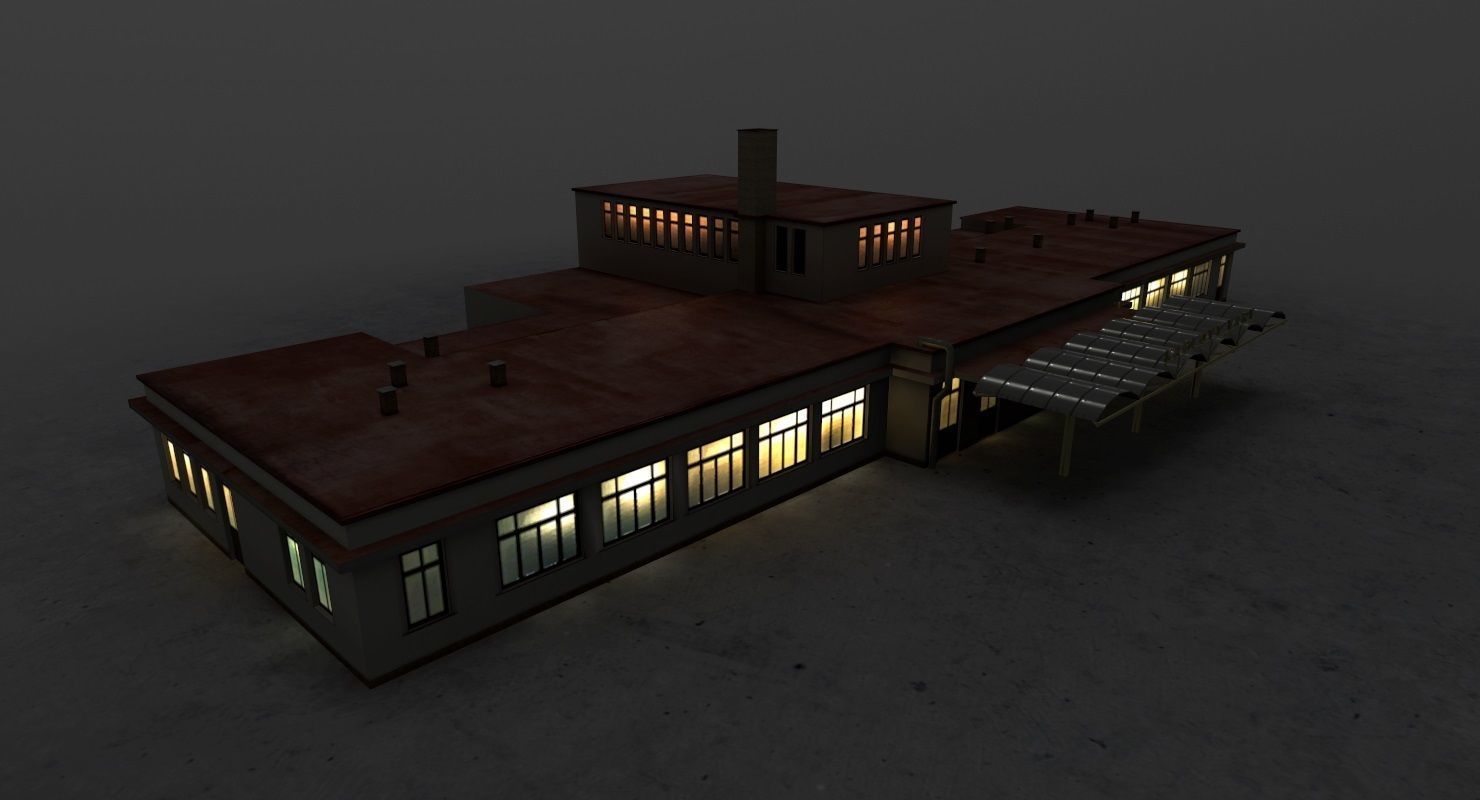 LKKV Old Terminal Low-poly 3D model_6