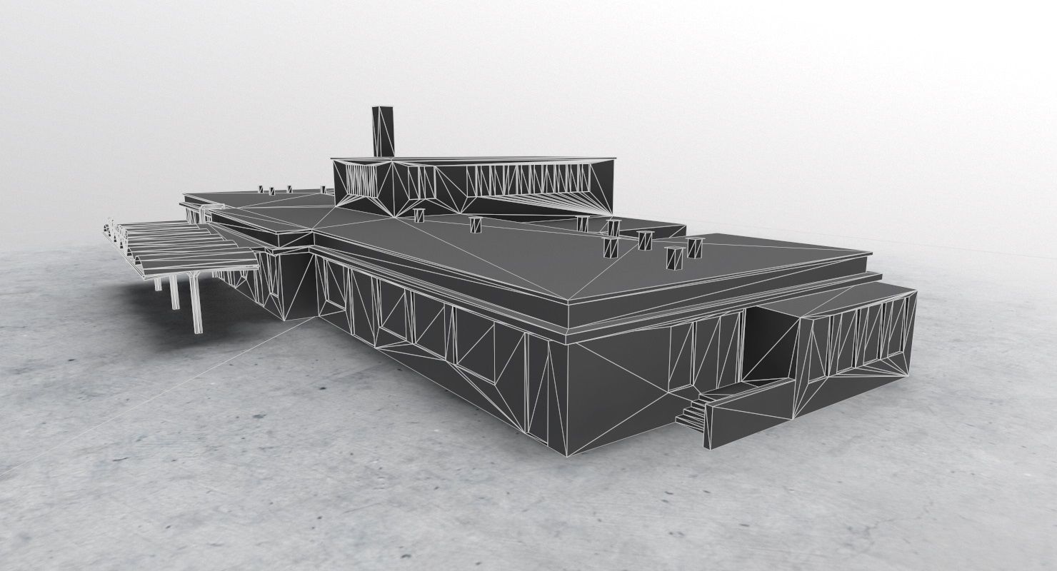 LKKV Old Terminal Low-poly 3D model_8