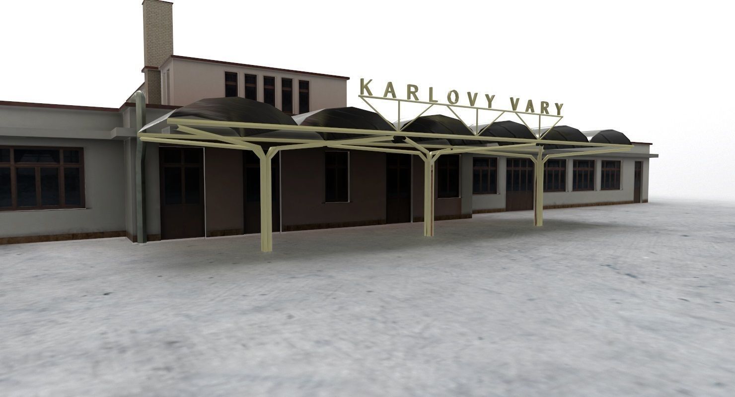 LKKV Old Terminal Low-poly 3D model_3