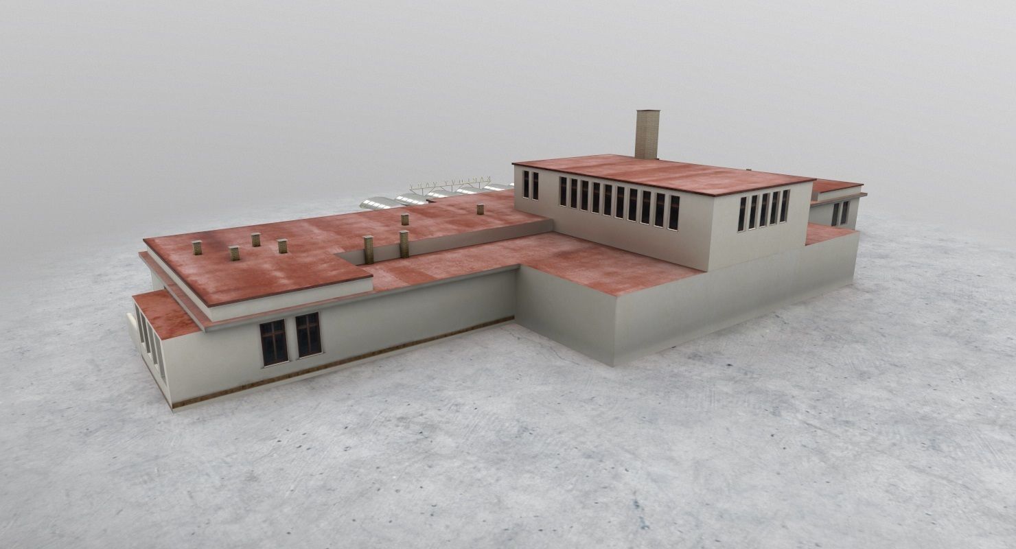 LKKV Old Terminal Low-poly 3D model_4