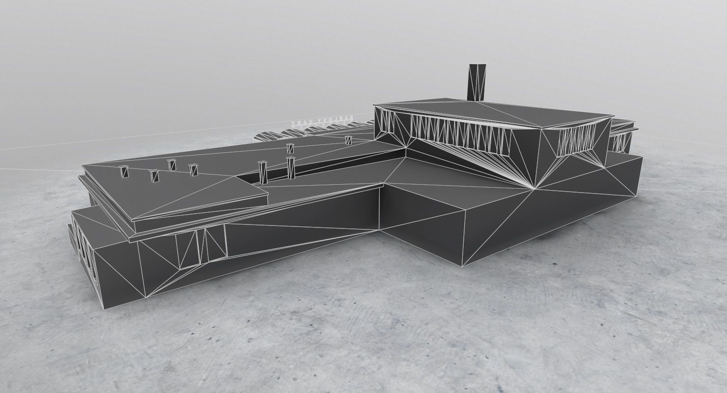 LKKV Old Terminal Low-poly 3D model_9