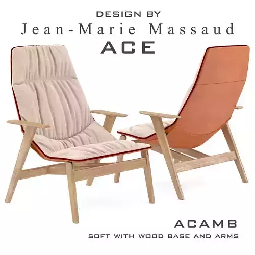 Ace armchair Low-poly 3D model