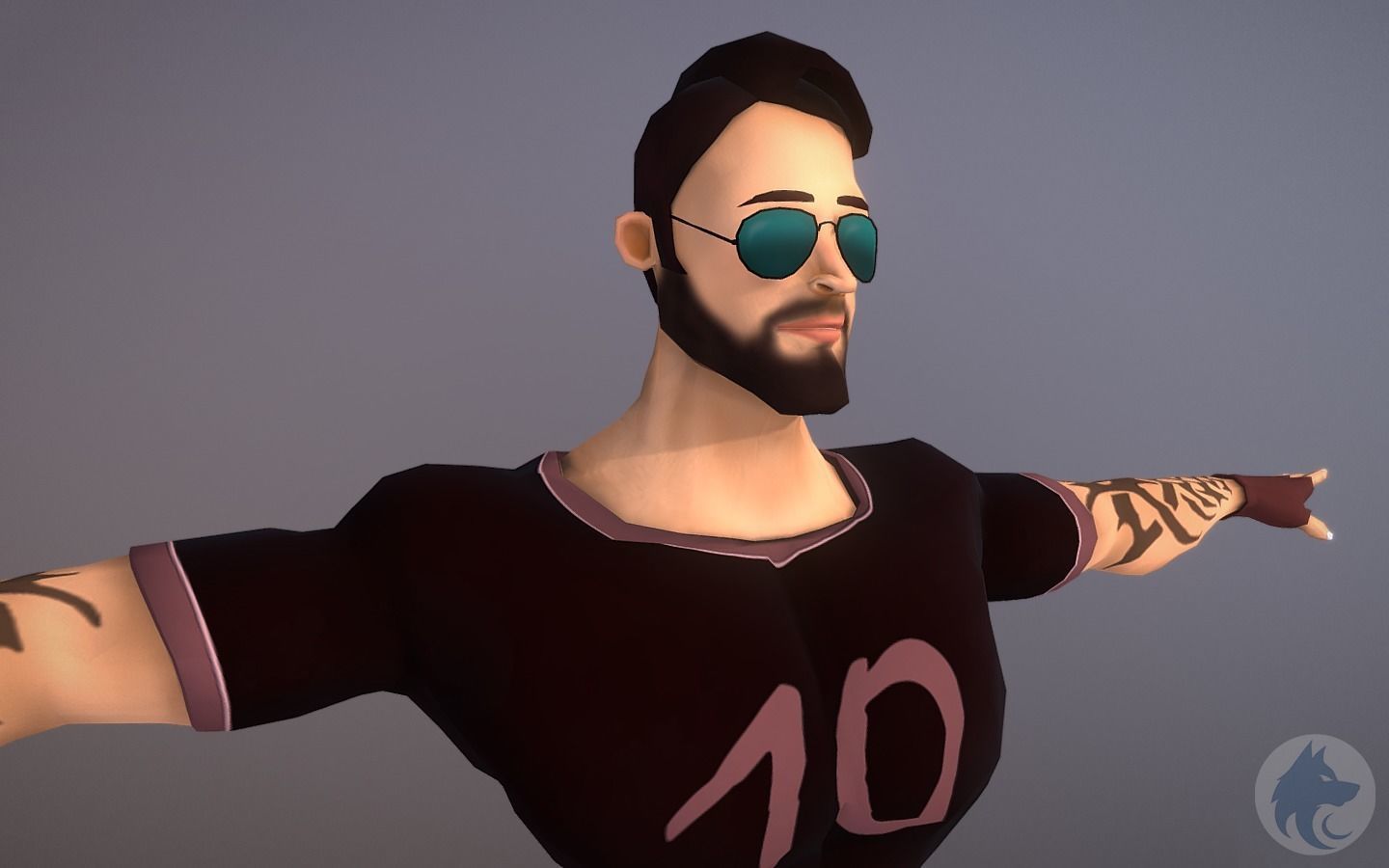 Character Model Jony Low-poly 3D model_6