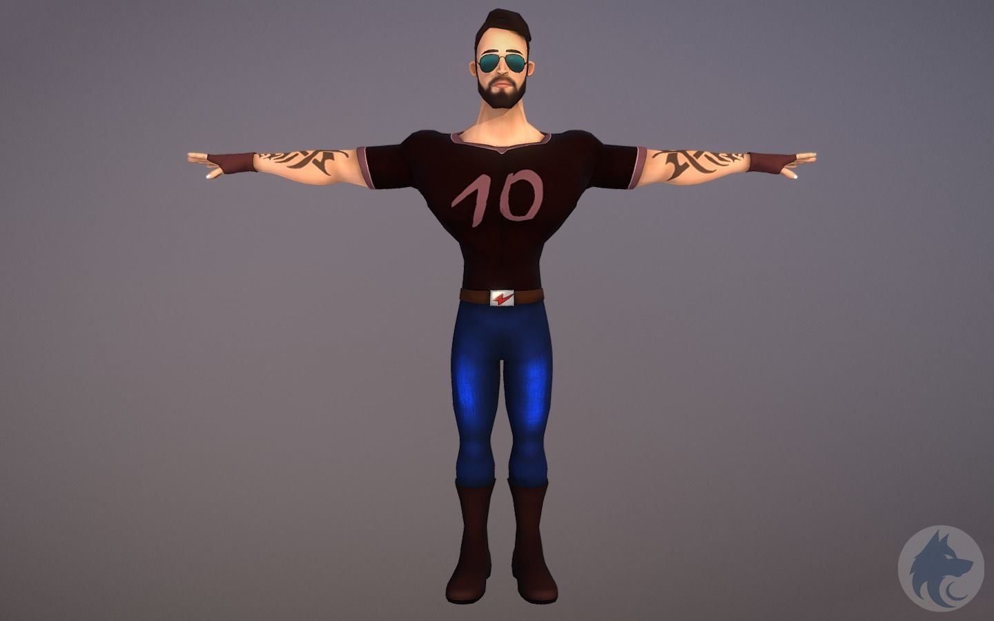 Character Model Jony Low-poly 3D model_1