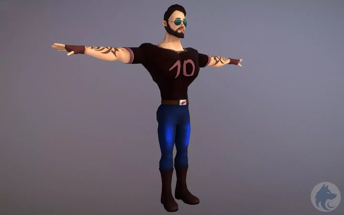 Character Model Jony Low-poly 3D model_0