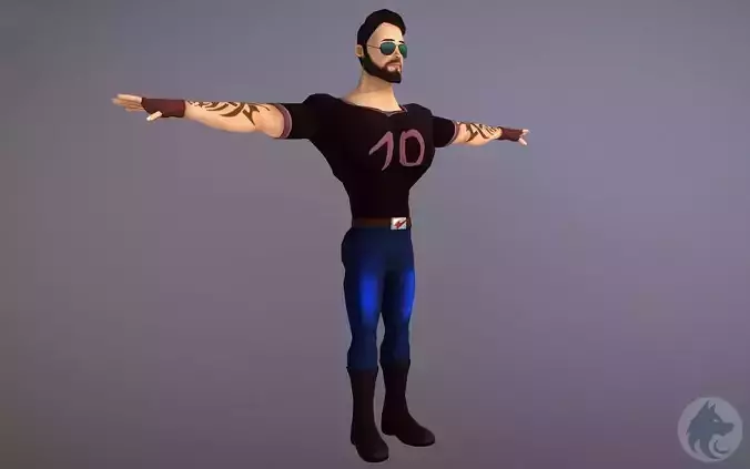 Character Model Jony Low-poly 3D model