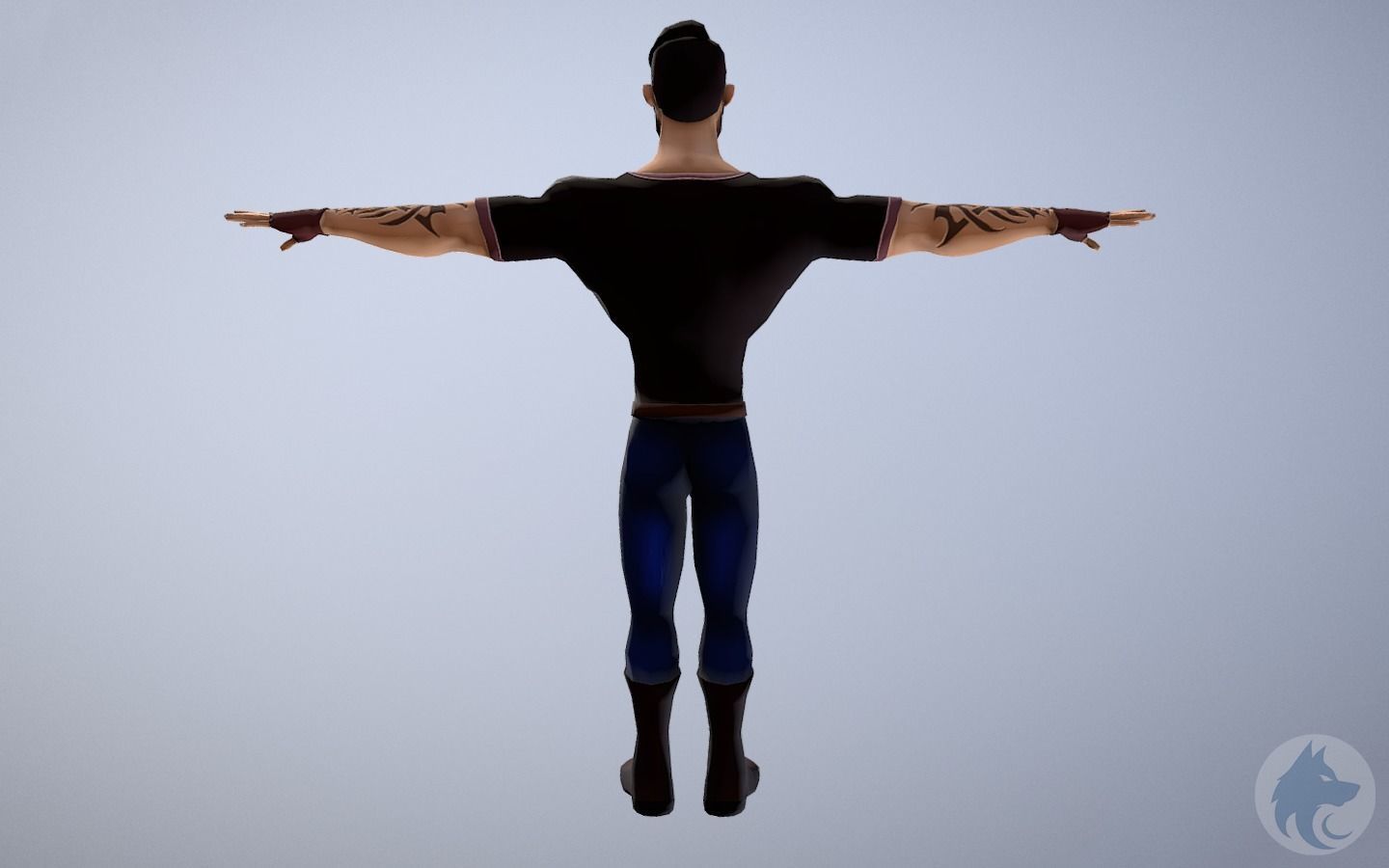 Character Model Jony Low-poly 3D model_2