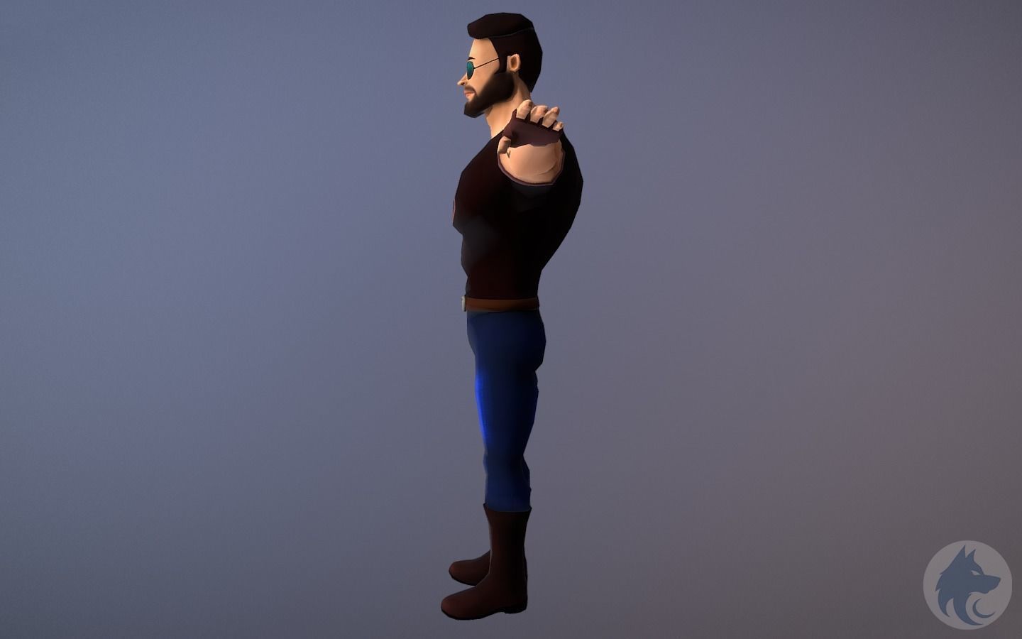 Character Model Jony Low-poly 3D model_5