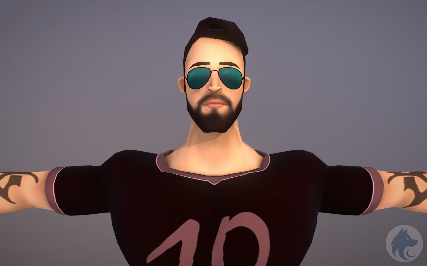 Character Model Jony Low-poly 3D model_7